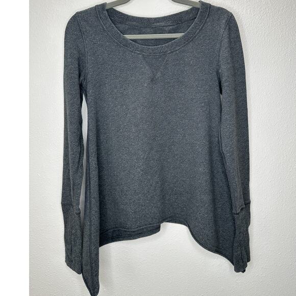Lululemon Athletic Gray Tea Lounge Pullover Sweater Asymmetrical Hem 6 - Picture 3 of 10